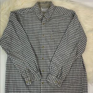Columbia heavy cotton button down shirt, ECU